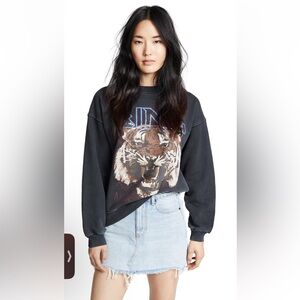 Anine Bing Tiger Crewneck Sweatshirt S